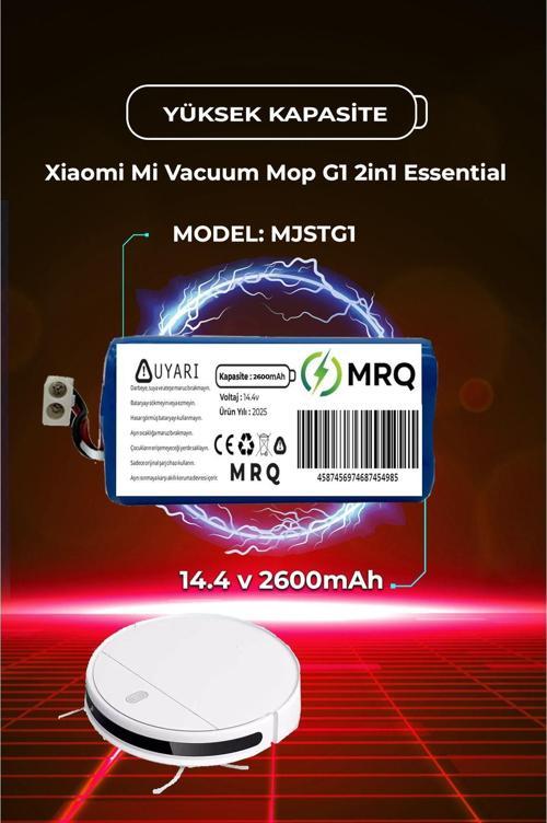Xiaomi Mi Vacuum Mop G1 2İn1 Essential Robot Süpürge Bataryası (Yüksek Kapasite) 2600Mah Batarya
