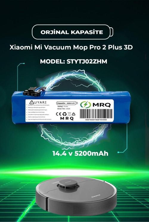 Xiaomi Mi Vacuum Mop Pro 2 Plus 3D Robot Süpürge Bataryası (Orijinal Kapasite) 5200Mah Batarya