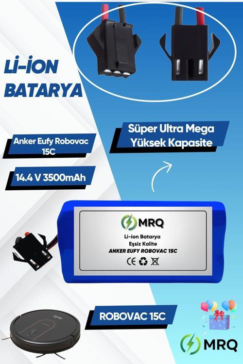 Eufy Robovac 15C Robot Süpürge Bataryası (Süper Ultra Mega Yüksek Kapasite) 3500Mah Batarya