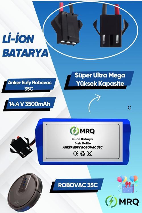 Eufy Robovac 35C Robot Süpürge Bataryası (Süper Ultra Mega Yüksek Kapasite) 3500Mah Batarya