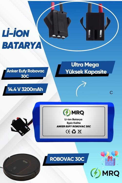 Eufy Robovac 30C Robot Süpürge Bataryası (Ultra Mega Yüksek Kapasite) 3200Mah Batarya
