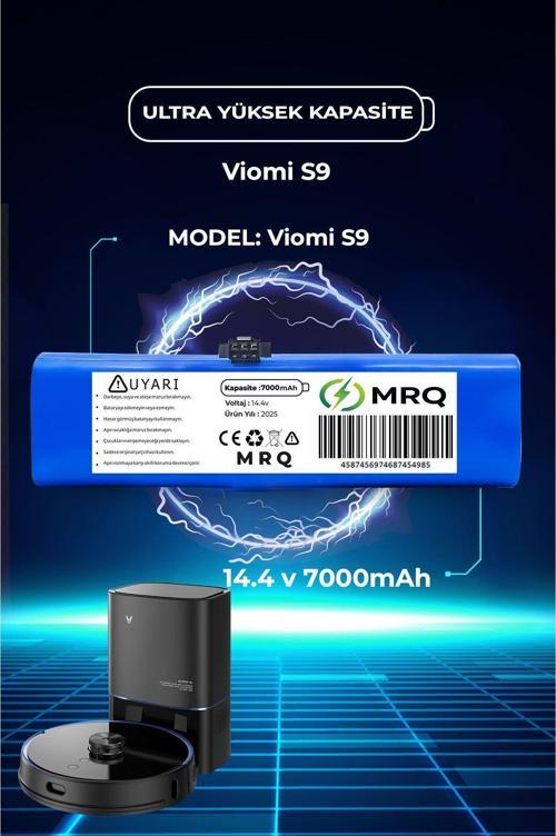 Viomi S9 Robot Süpürge Bataryası (Ultra Yüksek Kapasite) 7000Mah