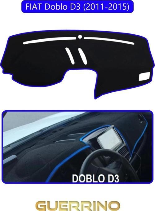 FIAT Doblo D3 2010-13 Modellerine UygunTORPİDO KORUMA HALISI MAVİ KENAR