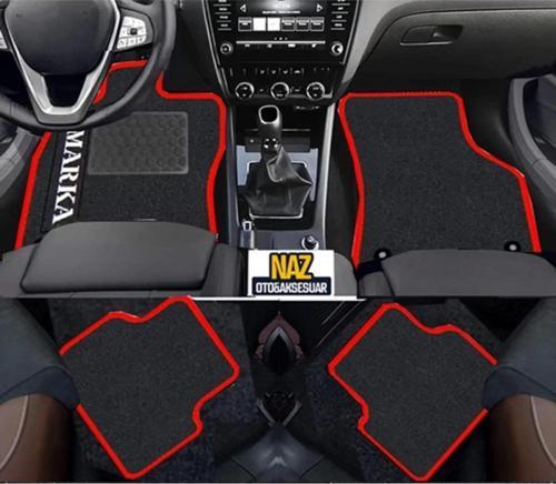 FORD ECOSPORT 2016 + Siyah Halı Kırmızı Kenar Petek Topuk