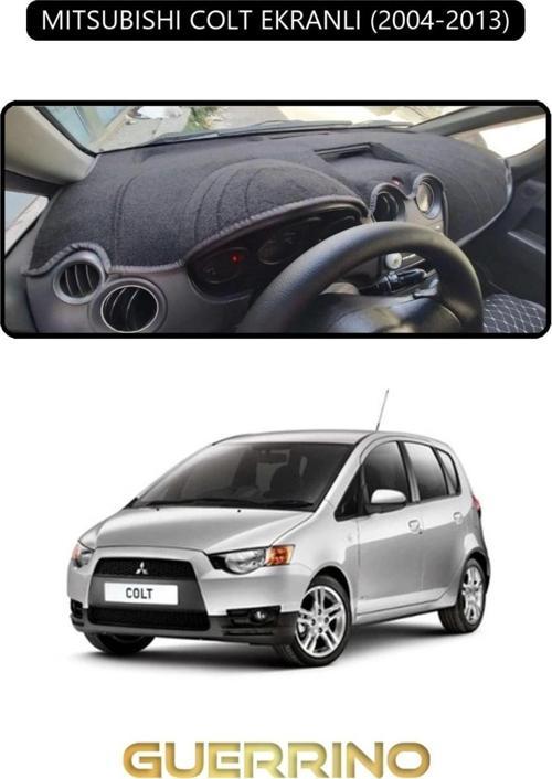 MITSUBISHI COLT EKRANLI 2004-2013TORPİDO KORUMA HALISI SİYAH KENAR