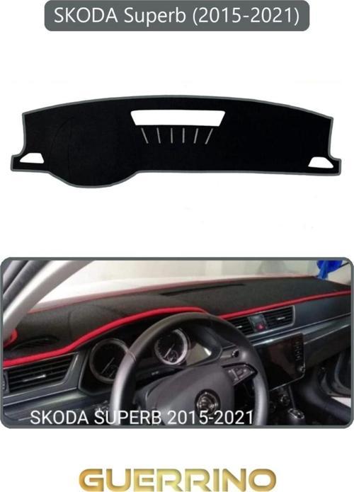 SKODA Superb (2015-2021)TORPİDO KORUMA HALISI GRİ KENAR