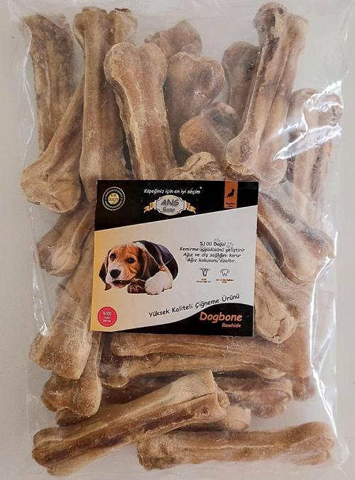 12 Cm Naturel Pres Kemik 25'li Torba Çiğneme Kemiği