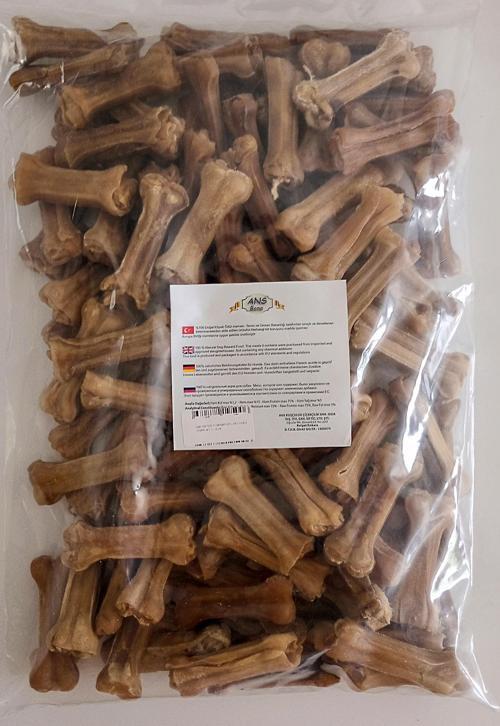 7 Cm Naturel Pres Kemik 100'lÜ Torba Çiğneme Kemiği