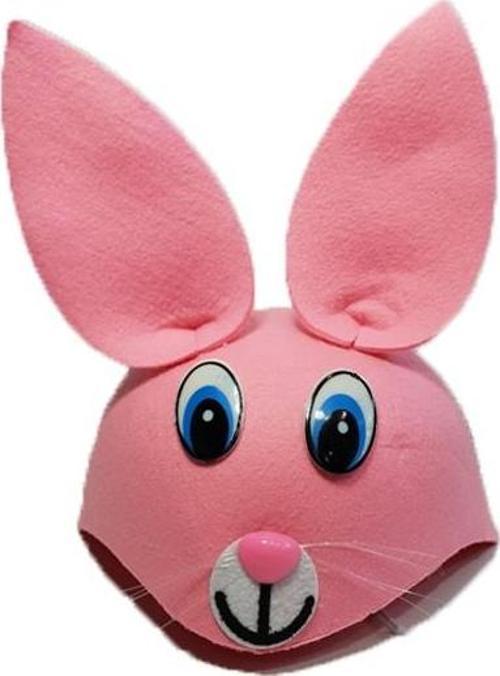 Çocuk Tavşan Şapkası Pembe Renk