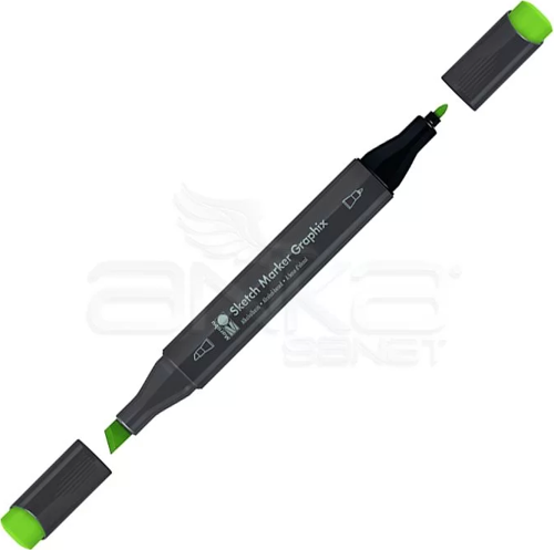 Graphix Sketch Marker Çift Uçlu Kalem 962 Olive Green Light