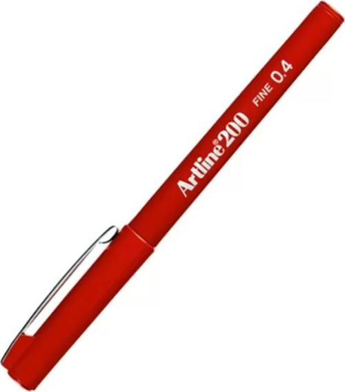 EK-200N FİNELİNER KEÇE UÇLU KALEM 0.4mm KOYU KIRMIZI