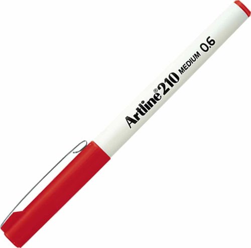 EK-210N KEÇE UÇLU KALEM 0.6mm KIRMIZI