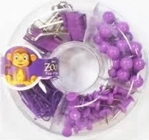 620 ZOO ATAŞ+KISKAÇ+HARİTA ÇİVİSİ SETİ MOR SET