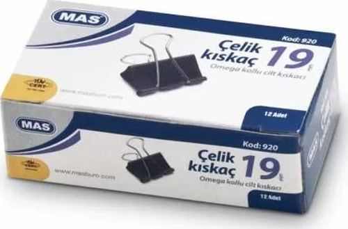 920 Omega Çelik Kıskaç 19mm (12 li Paket)
