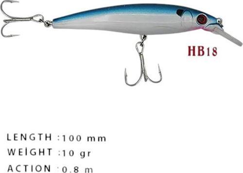 YCS004 CL:HB18 100m 10gr 0.8m Sahte Balık