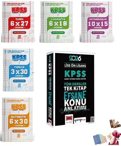 2026 KPSS Lise Ön Lisans Efsane Konu Anlatımlı Tek Kitap ve Deneme Seti 6 Kitap Yargı ve Bigelio Yay