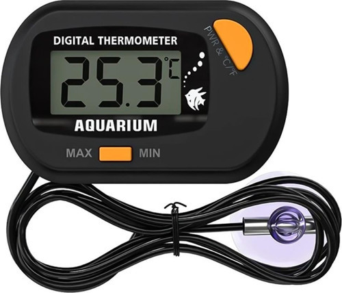 Pm-26614 Mini Lcd Dijital Problu Termometre Akvaryum Buzdolabı Otomobil Sera Termometresi