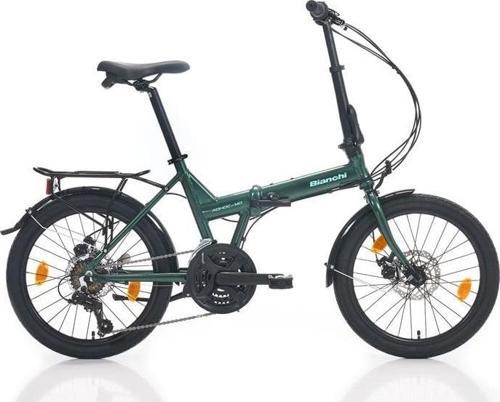 BIANCHI ADHOC KATLANIR BİSİKLET 380H MD 20 JANT 21 VİTES TOURNEY GREEN CELESTE GLOSSY