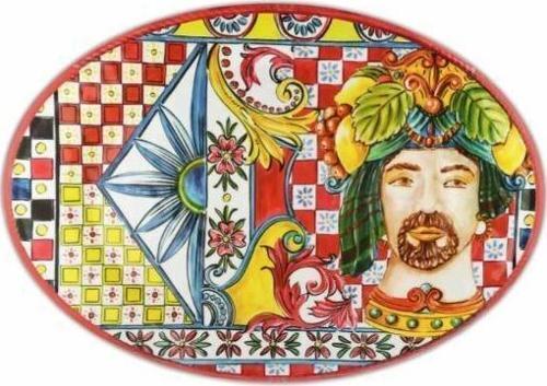 Sicily Oval Servis Tabağı 51 cm x 35,5 cm Turuncu SER1.SIC05