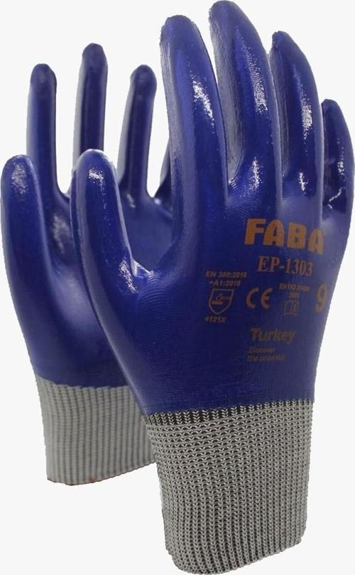 EP-1303-XL LACİVERT NİTRİL POLYESTER ELDİVEN XL