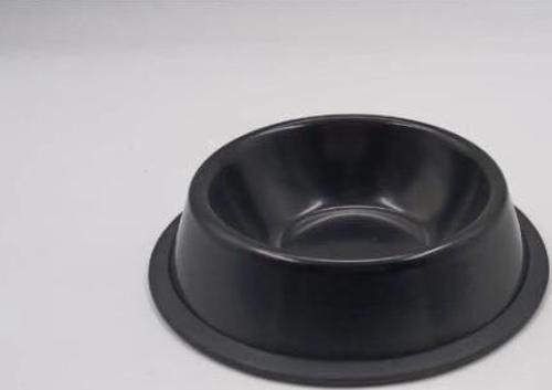 Siyah Çelik Kedi Köpek Mama-Su Kabı 16 Cm