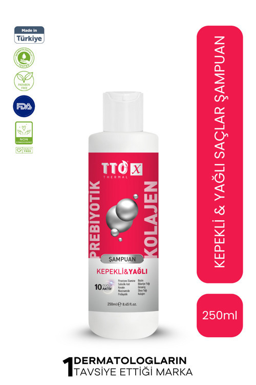 -X Prebiyotik & Kolajen Kepekli ve Yağlı Saçlar Şampuan 250ml