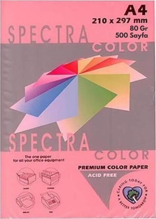 A4 Renkli Fotokopi Kağıdı 80 gr 1 Paket 500 Yaprak - Fosforlu Pembe