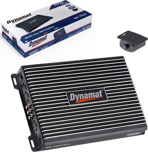 RK-70.4-4000W MAX-4X70W RMS-KALİTELİ KÖPRÜLENEBİLİR BASS KUMANDALI OTO ANFİ