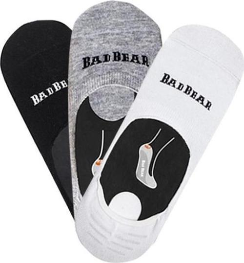 Core Zero Beyaz Grimelanj Siyah 3'lü Unisex Babet Çorap