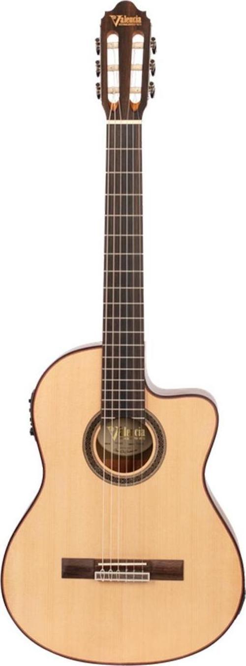 ELEKTRO KLASİK GİTAR, CUTAWAY, 4/4, NATUREL MAT