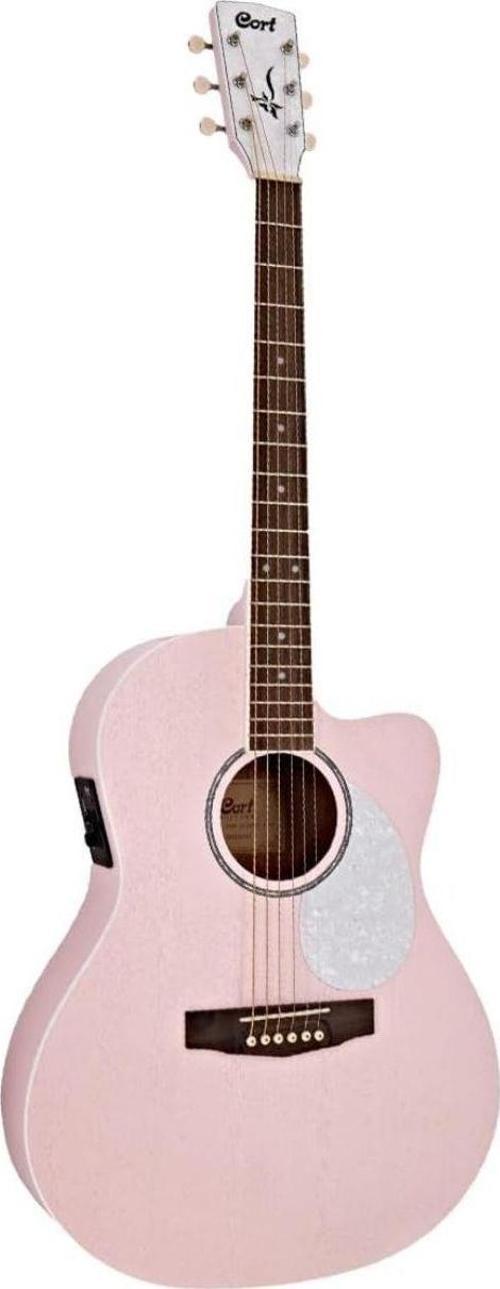 ELEKTRO AKUSTİK GİTAR, PASTEL PINK OPEN PORE