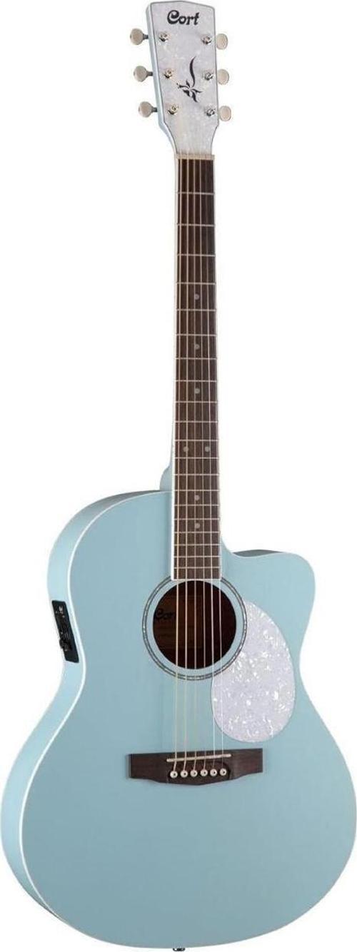 ELEKTRO AKUSTİK GİTAR, SKY BLUE OPEN PORE