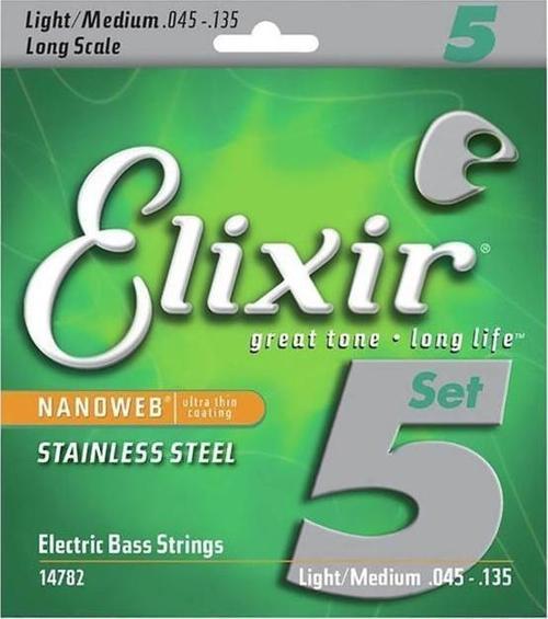 14782 Stainless Steel Nanoweb Coated Light Medium 5 Telli Bas Gitar Teli (045-135)