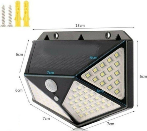 Hareket Sensörlü Güneş Enerjili Led Aydınlatma Dış Mekan Bahçe 100 Led Li