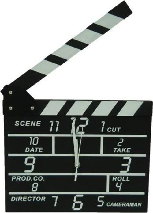 Clapperboard Clock  Analog Klaket duvar Saati