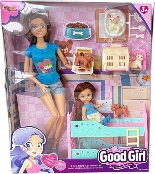 WG-C115112 Kutulu 29cm Aksesuarlı Ranzalı Bebek - Vardem Oyuncak