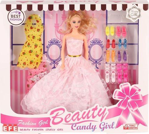 207 Ayakkabı Setli Candy Girl Bebek -Efe Toys