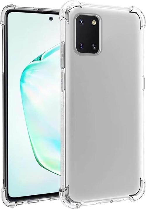 Samsung Galaxy A81-Note 10 Lite Uyumlu Darbe Önleyici Sararmaya Dayanıklı Airbag Korumalı Ultra Slim TPU Şeffaf Silikon 