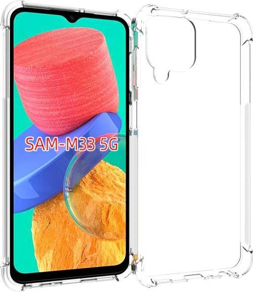 Samsung Galaxy M33 Uyumlu Darbe Önleyici Sararmaya Dayanıklı Airbag Korumalı Ultra Slim TPU Şeffaf Silikon Kılıf