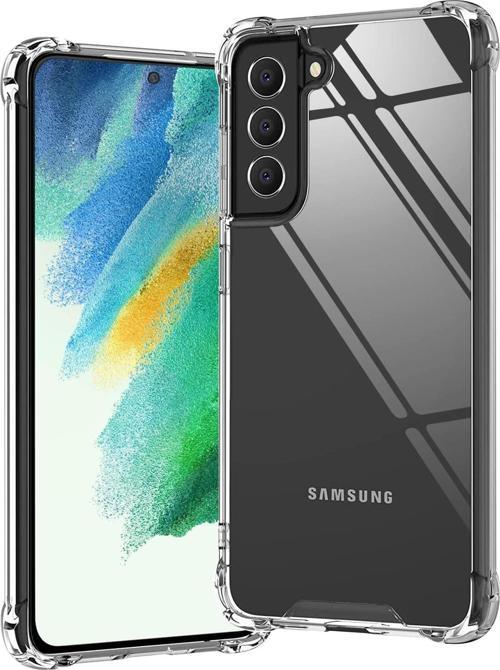 Samsung Galaxy S21 FE Uyumlu Darbe Önleyici Sararmaya Dayanıklı Airbag Korumalı Ultra Slim TPU Şeffaf Silikon Kılıf