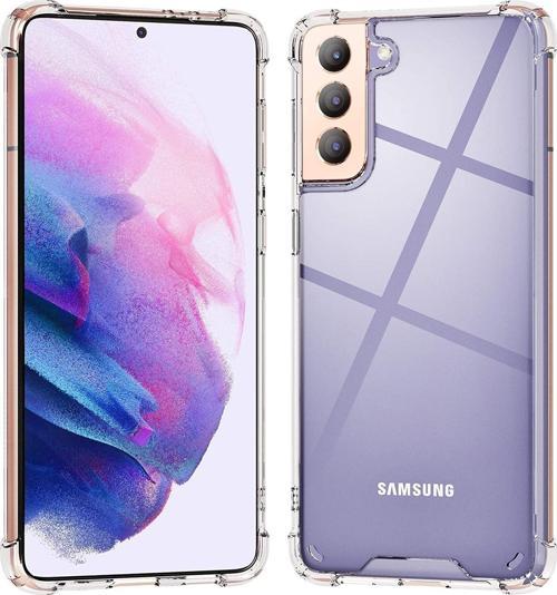 Samsung Galaxy S21 Plus Uyumlu Darbe Önleyici Sararmaya Dayanıklı Airbag Korumalı Ultra Slim TPU Şeffaf Silikon Kılıf