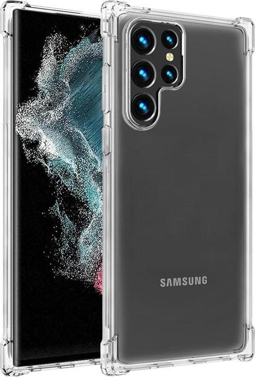 Samsung Galaxy S22 Ultra Uyumlu Darbe Önleyici Sararmaya Dayanıklı Airbag Korumalı Ultra Slim TPU Şeffaf Silikon Kılıf