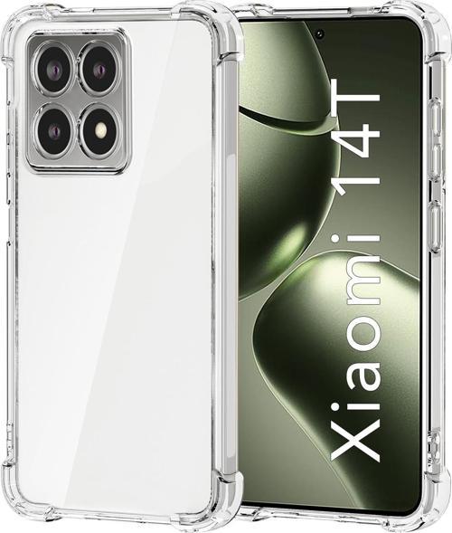 Xiaomi Mi 14T Uyumlu Darbe Önleyici Sararmaya Dayanıklı Airbag Korumalı Ultra Slim TPU Şeffaf Silikon Kılıf