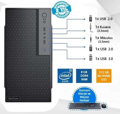 Force Sc3-137 Core İ5 7500-8Gb Ram-512Gb Ssd-Fdos