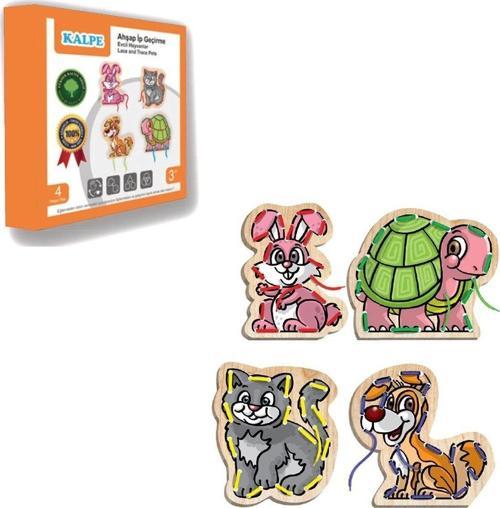 KAL-1019-1020 Chiva, Ahşap İp Geçirme- Safari Hayvanlar