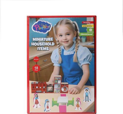 ONY-407 Ahşap Minyatür Ev Eşyaları -Onyıl Oyuncak