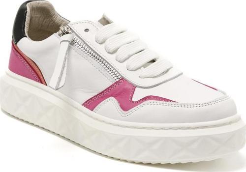 Kadın Sneaker ( Günlük) MAR-25Y-209-8856 John May Beyaz Cilt-Gümüş