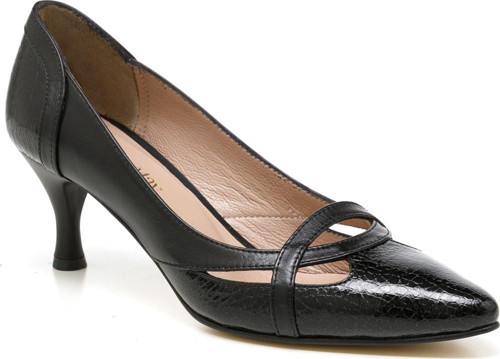 Kadın Topuklu/ Stiletto MAR-25Y-133-782 John May Siyah-Siyah Yılan