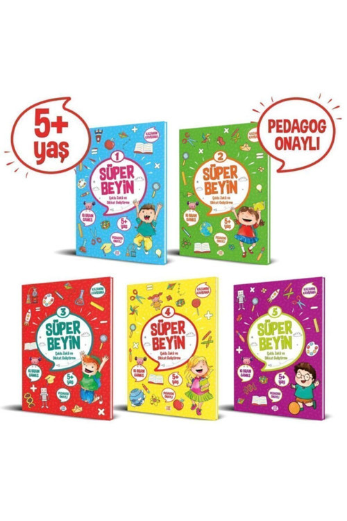 Dokuz Yayınları Süper Beyin Serisi (5+ Yaş- 5 Kitap) Kitabı - Kolektif