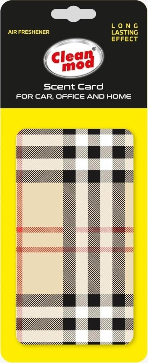 Cleanmod Scent Card Koku Kartı Ortam ve Oto Kokusu Ekose Desen